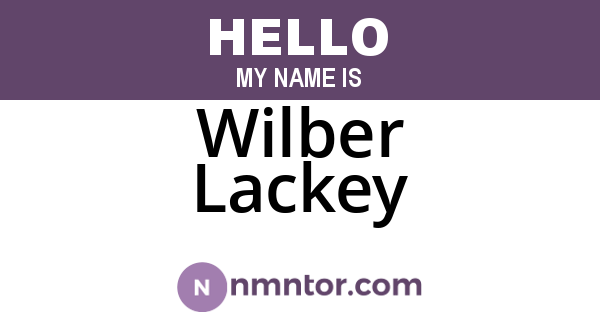Wilber Lackey