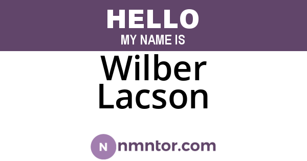 Wilber Lacson