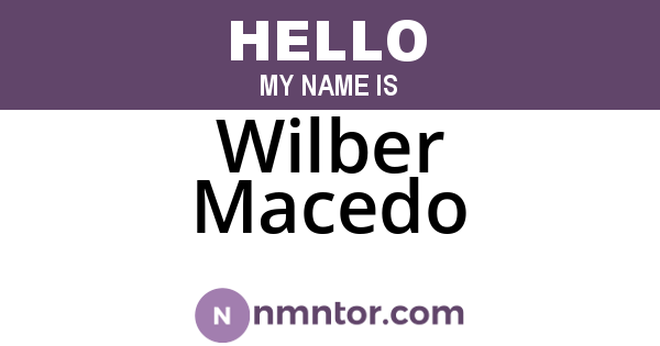 Wilber Macedo