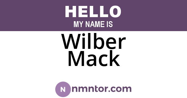 Wilber Mack