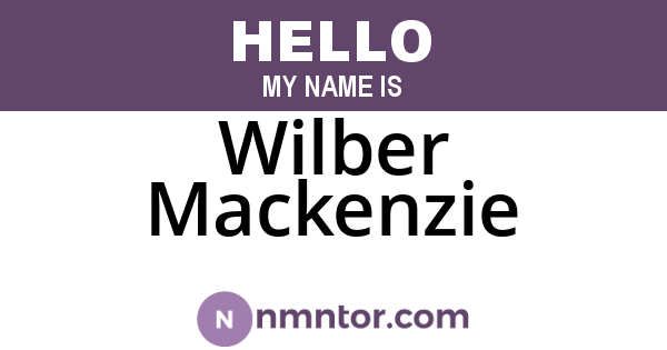 Wilber Mackenzie