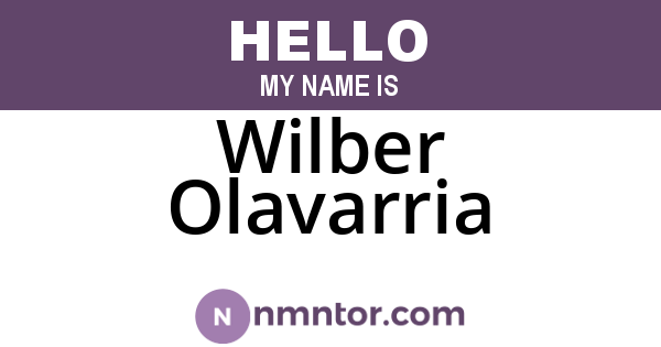 Wilber Olavarria