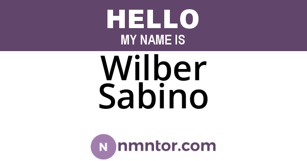 Wilber Sabino