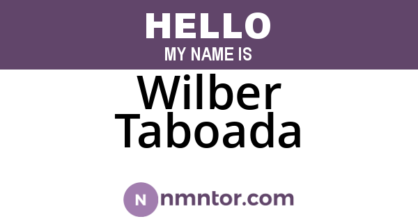 Wilber Taboada