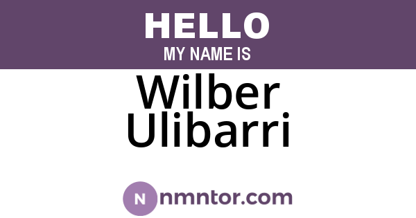 Wilber Ulibarri