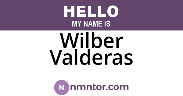 Wilber Valderas