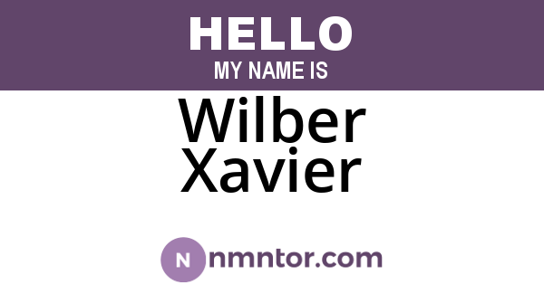 Wilber Xavier