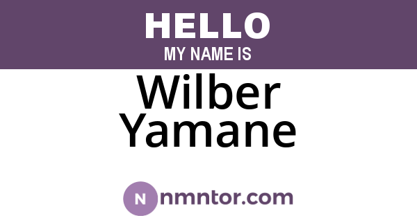 Wilber Yamane