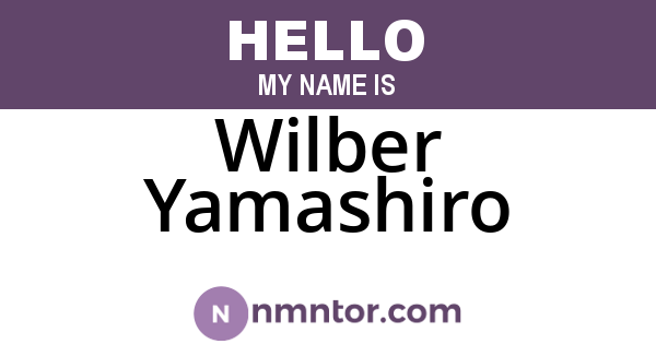 Wilber Yamashiro