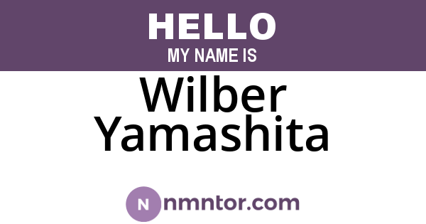 Wilber Yamashita