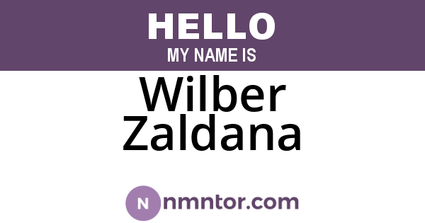 Wilber Zaldana