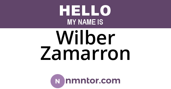 Wilber Zamarron