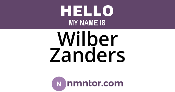 Wilber Zanders