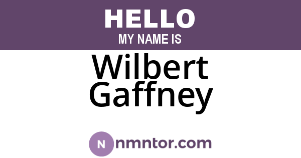 Wilbert Gaffney
