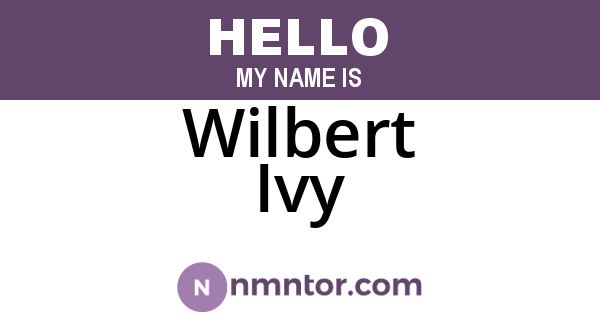 Wilbert Ivy