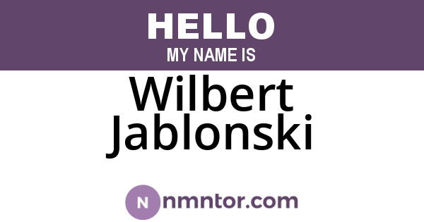 Wilbert Jablonski