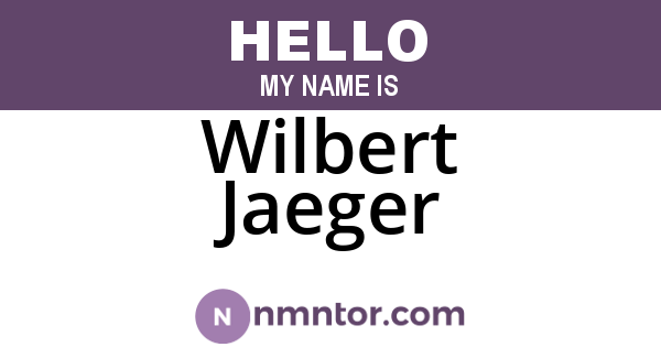 Wilbert Jaeger
