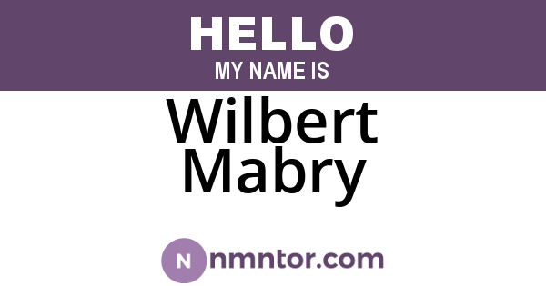 Wilbert Mabry