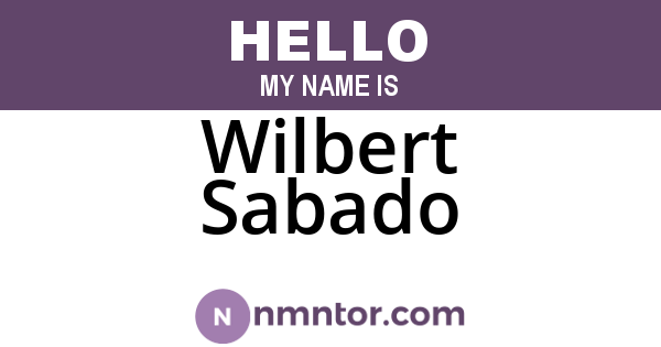 Wilbert Sabado