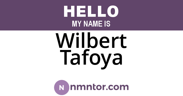 Wilbert Tafoya
