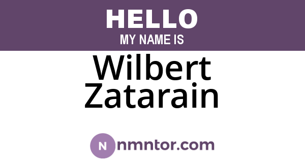 Wilbert Zatarain