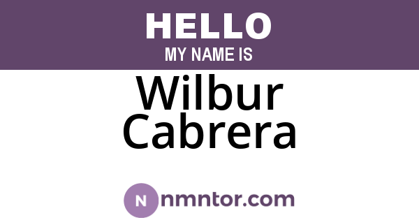Wilbur Cabrera