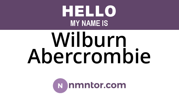Wilburn Abercrombie