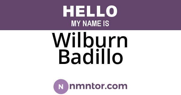Wilburn Badillo