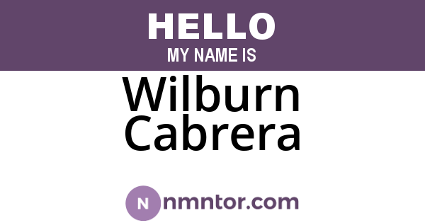 Wilburn Cabrera