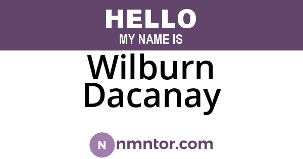 Wilburn Dacanay