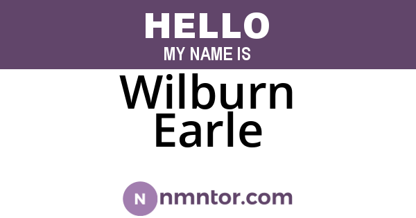 Wilburn Earle