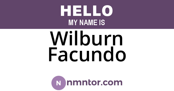 Wilburn Facundo