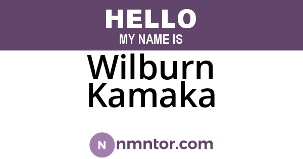 Wilburn Kamaka