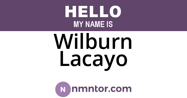 Wilburn Lacayo