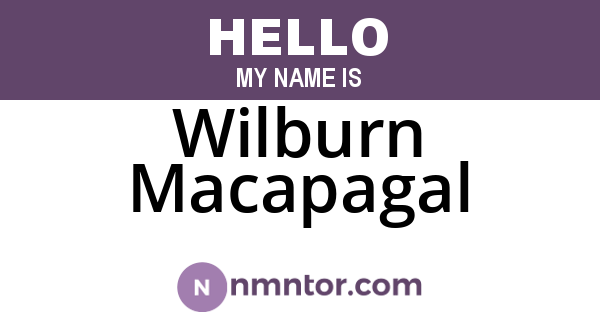 Wilburn Macapagal