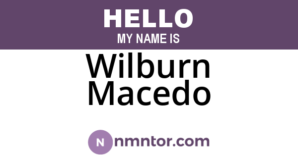 Wilburn Macedo