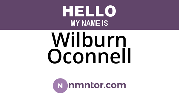Wilburn Oconnell