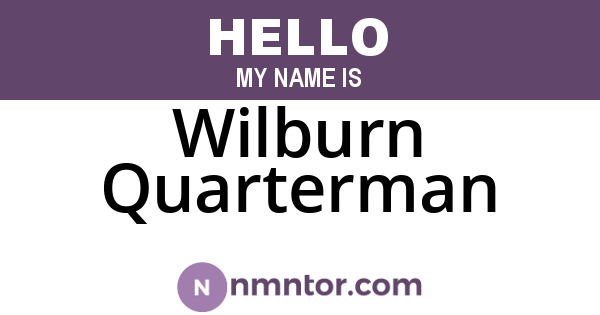 Wilburn Quarterman