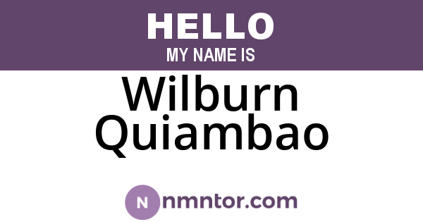 Wilburn Quiambao