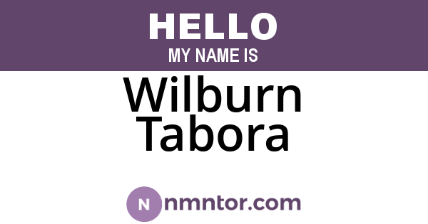 Wilburn Tabora