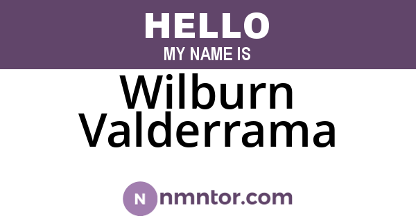 Wilburn Valderrama