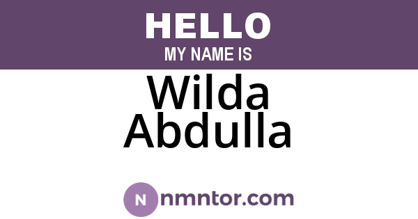Wilda Abdulla