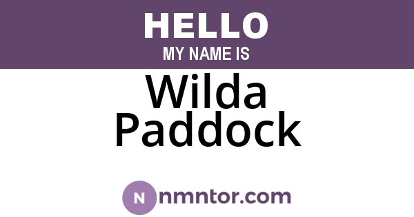 Wilda Paddock