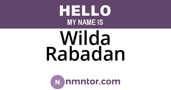 Wilda Rabadan