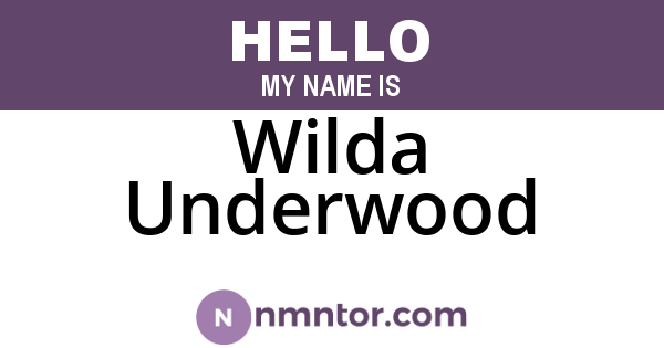 Wilda Underwood