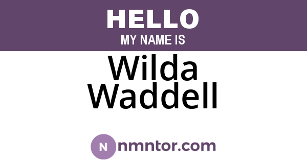 Wilda Waddell