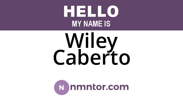 Wiley Caberto