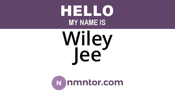 Wiley Jee