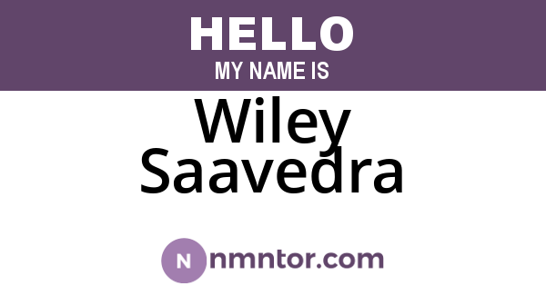 Wiley Saavedra