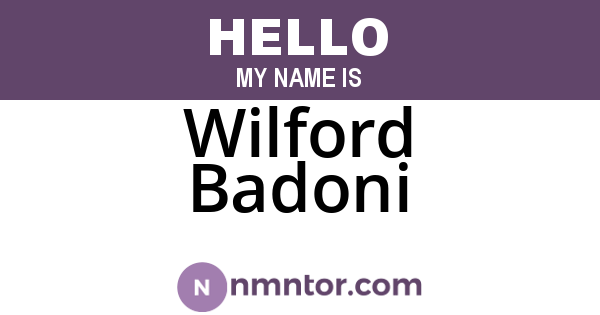 Wilford Badoni